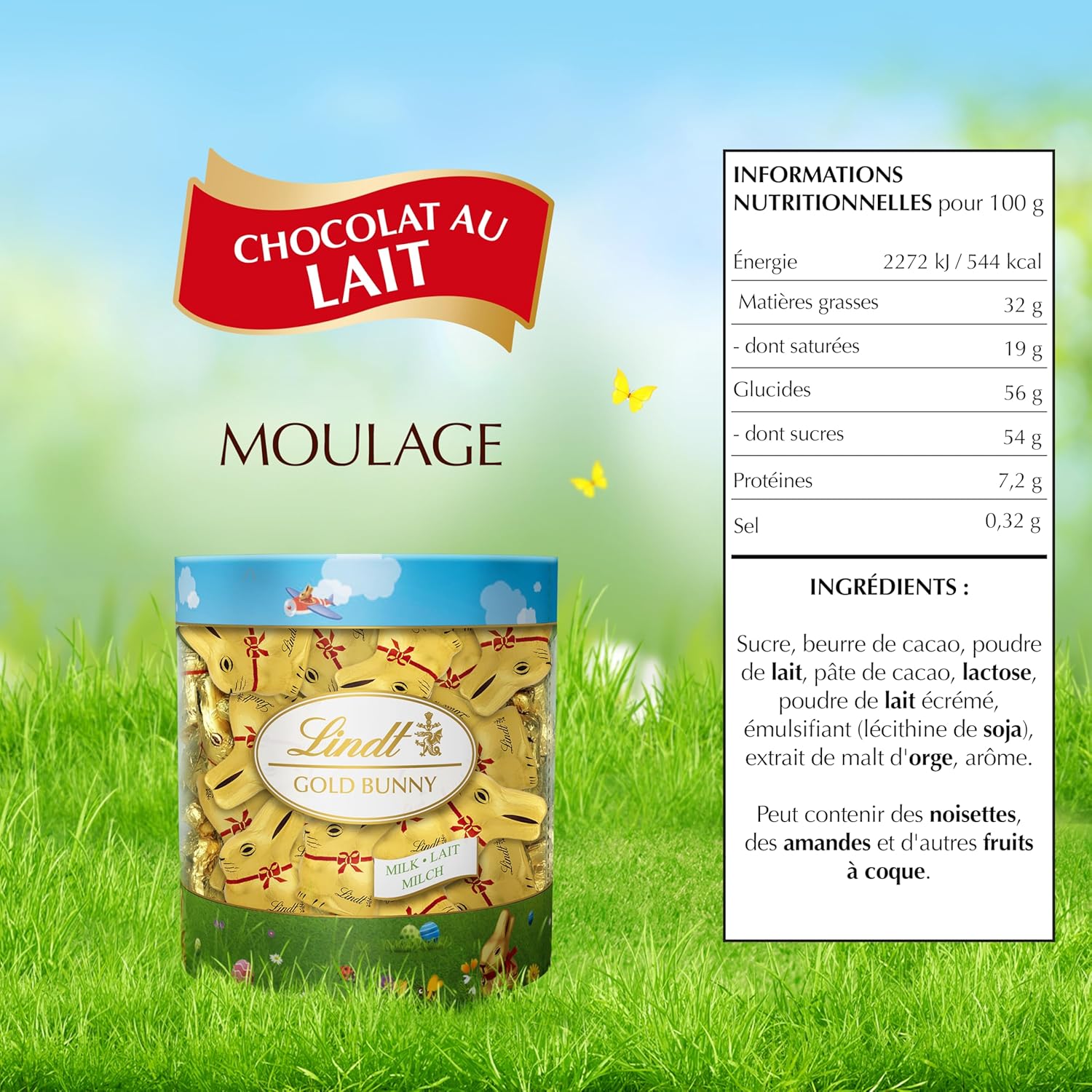Detalle 2 de Lindt Mini-Moulages Lapin Or 700g 🍫