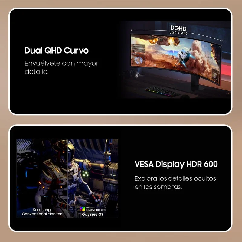 Thumbnail 3 de Samsung Odyssey G9 LS49FG916EUXEN: monitor ultrapanorámico 49" VA 144 Hz para juego inmersivo