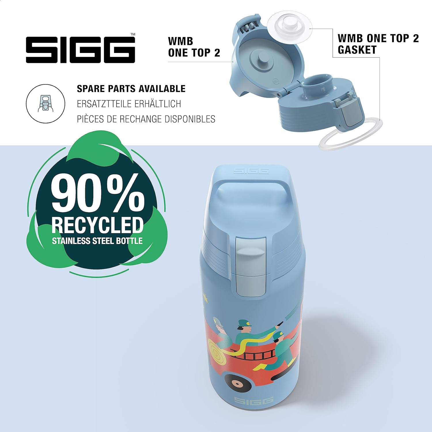 Thumbnail 3 de Sigg Shield Therm ONE Kinder-Isolierflasche, 0,5 L – auslaufsicher, kohlensäurefest, BPA-frei