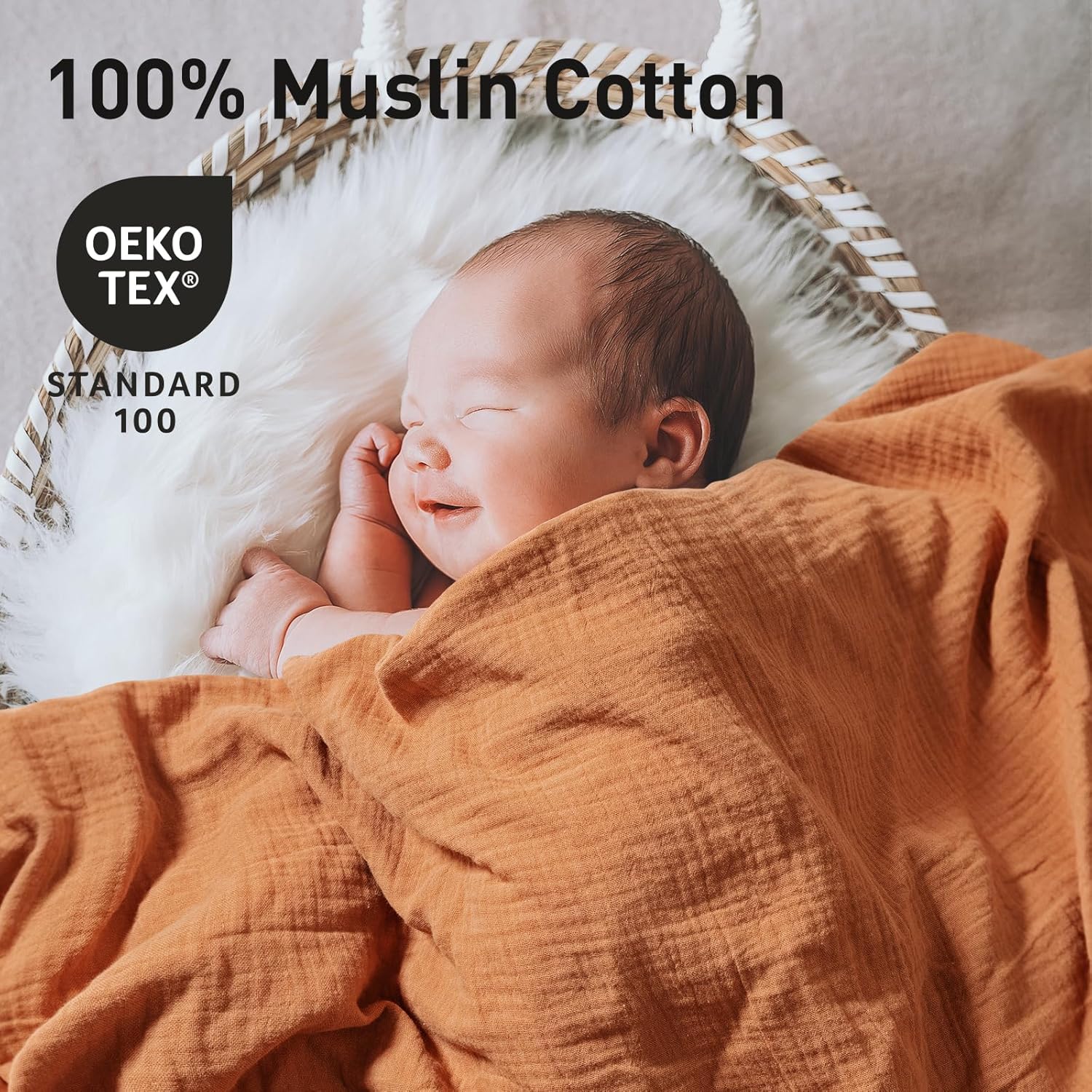 Thumbnail 2 de Soarwg Kids muslin swaddle cloths 95 x 100cm