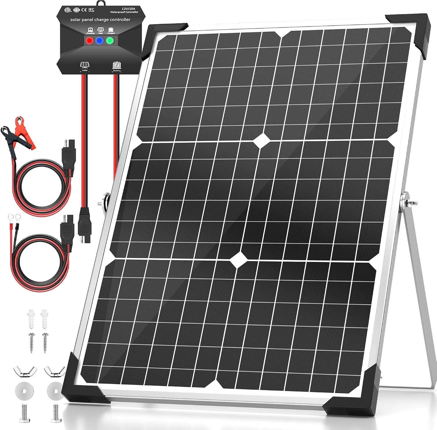 Detalle de Voltset Solar Panel Kit 30W 12V trickle charger ⛵