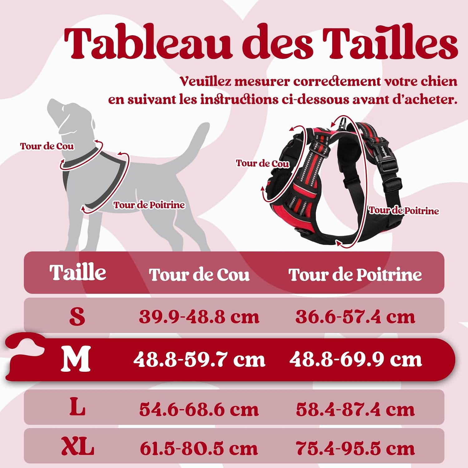 Detalle 2 de rabbitgoo Harnais anti traction pour chien M
