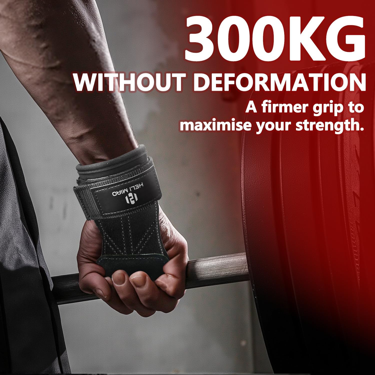 Thumbnail 2 de Power Lifting Straps leather lifting wrist straps for powerlifting, bodybuilding and CrossFit