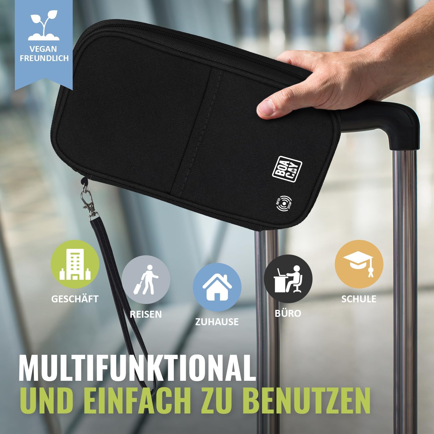 Thumbnail 5 de BOACAY Reisepass Tasche 13x22,5 cm