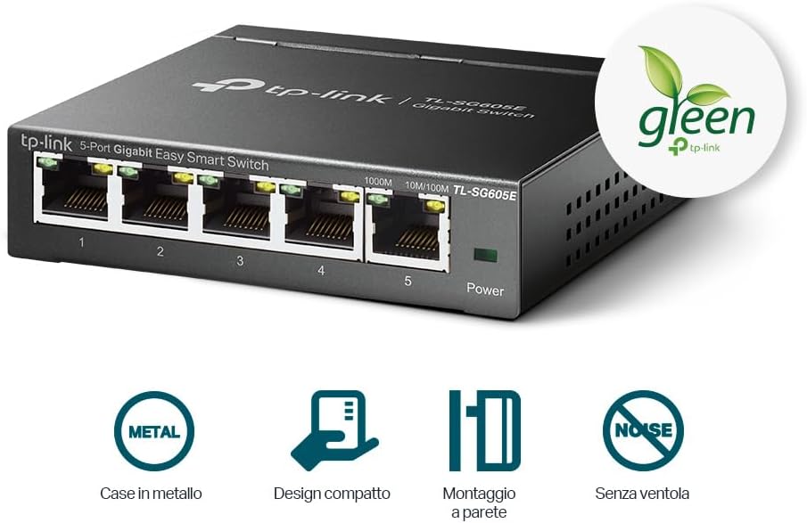 Thumbnail 2 de TP-Link TL-SG605E Easy Switch 5 porte Gigabit Smart Managed L2