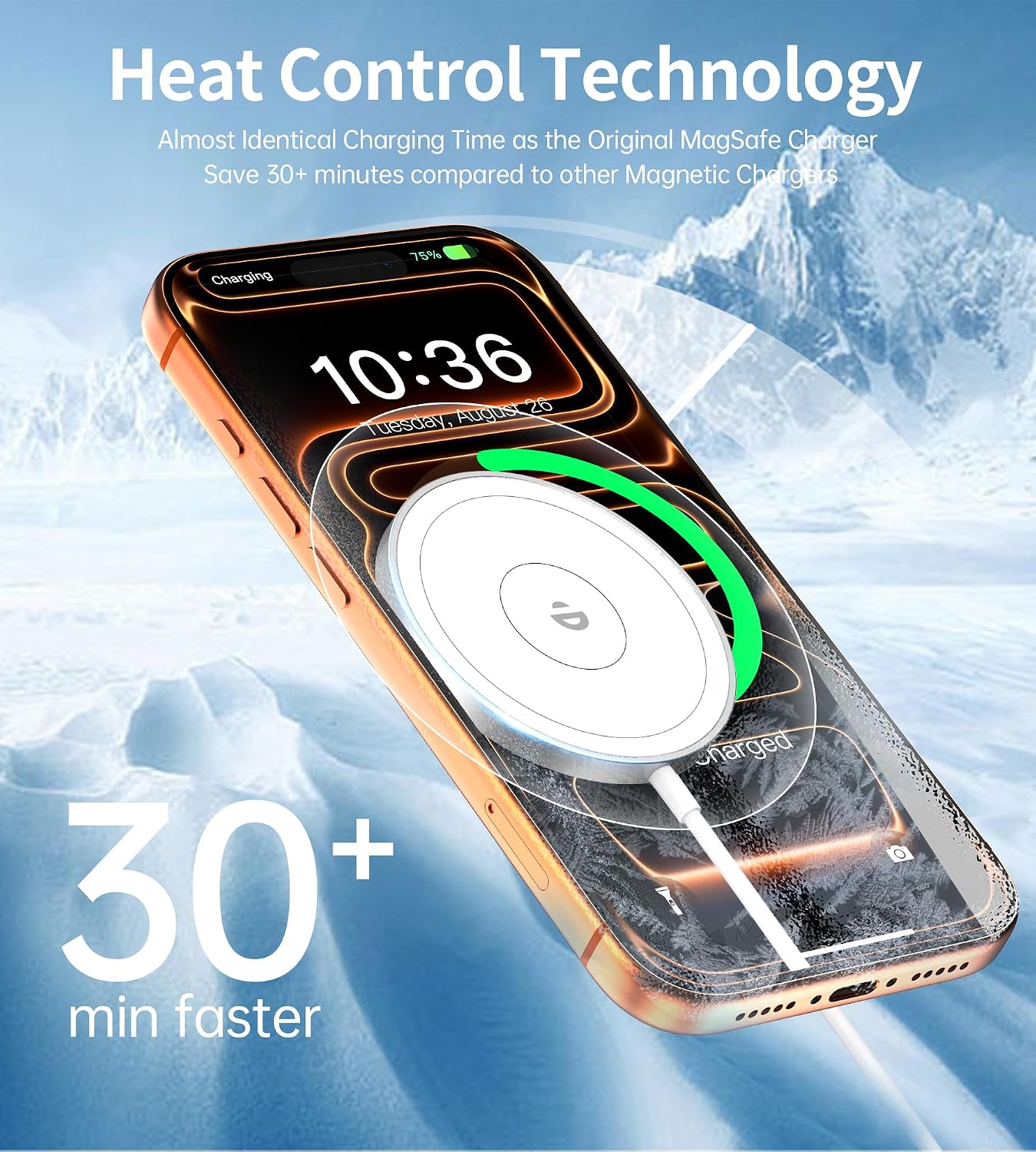 Detalle de RoRoSkin Cargador magnético 15 W para iPhone