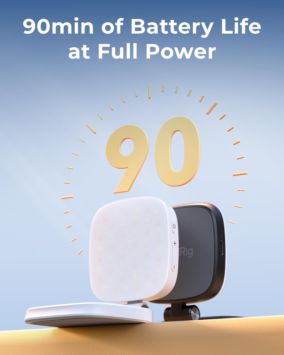 Detalle de SMALLRIG Magnétique Lampe Selfie pour Téléphone — LED avec miroir et fixation MagSafe