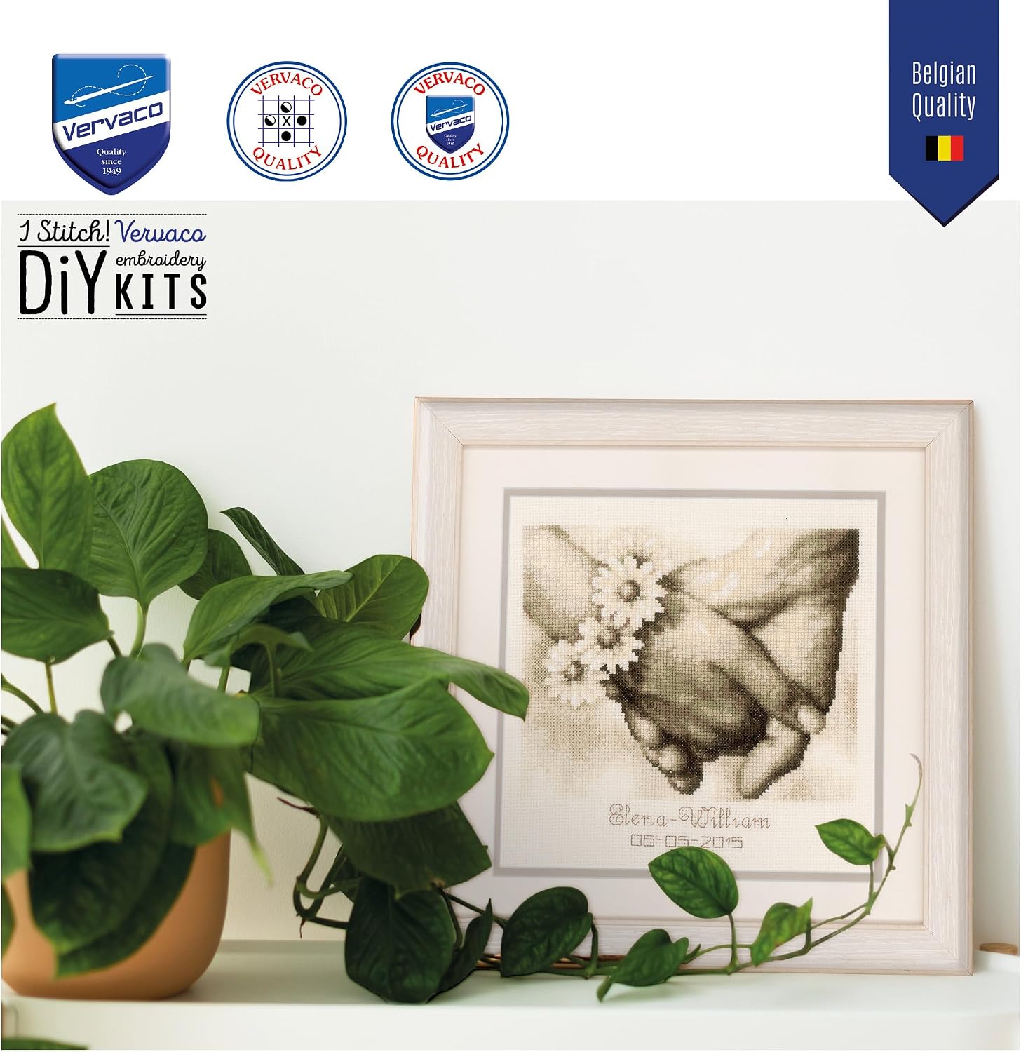 Thumbnail 4 de VERVACO NOWOŻEŃCY – zestaw do haftu krzyżykowego liczonego 21 x 21 cm
