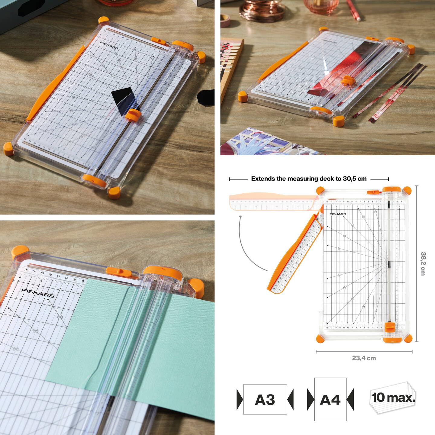 Thumbnail 1 de Fiskars Taglierina SureCut A4 a Base Larga – Tagli precisi con guida lineare e area estesa