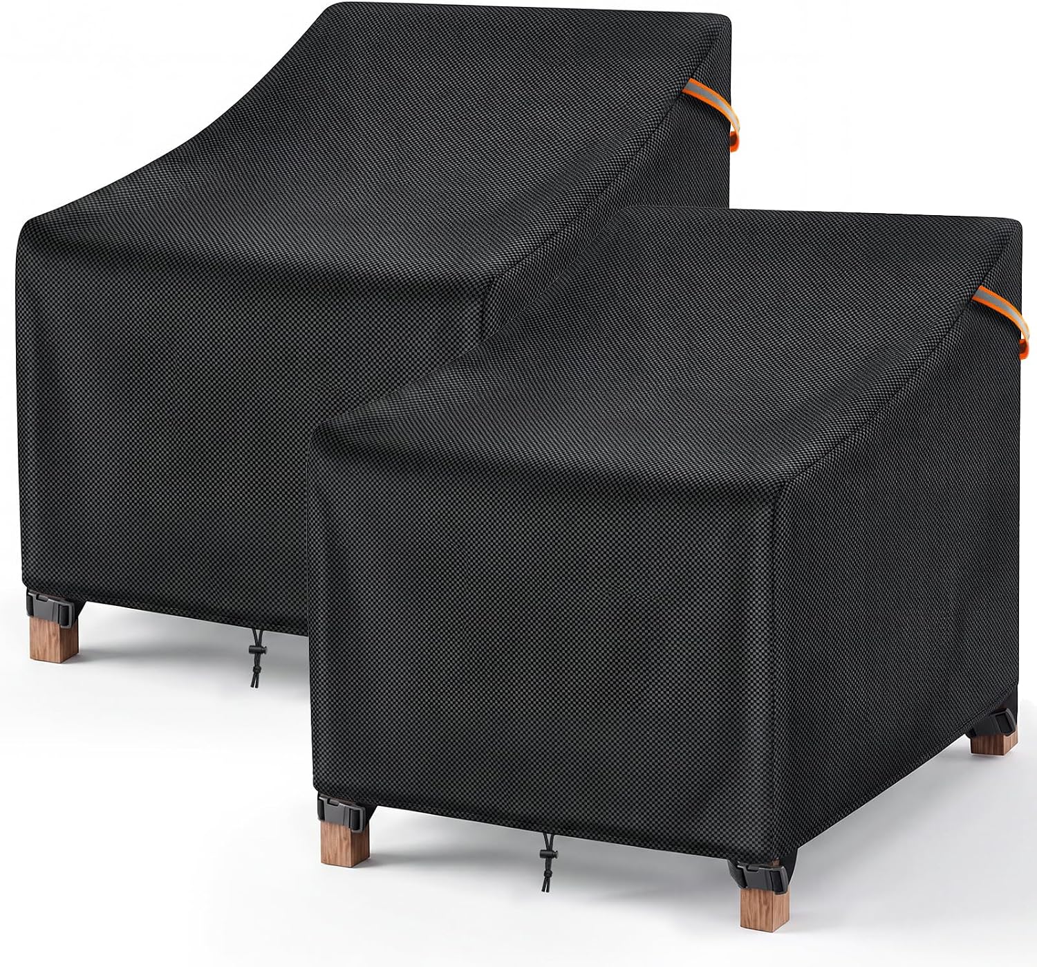 Detalle de TTAJJUNK Patio Chair Cover-2 Pack, 600D Waterproof Covers with Windproof Fastenings