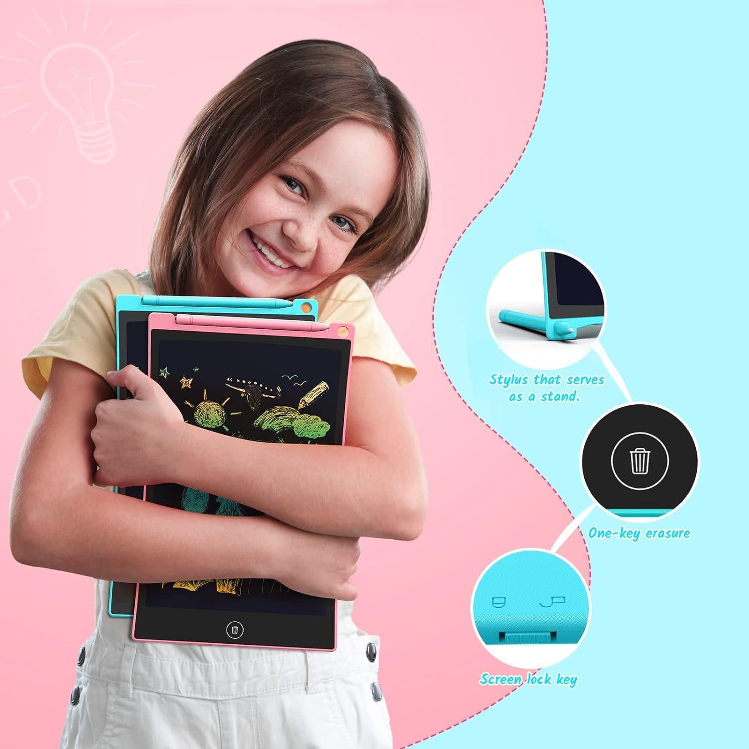 Thumbnail 1 de TECJOE 2 Pack 10 Inch LCD Doodle Board