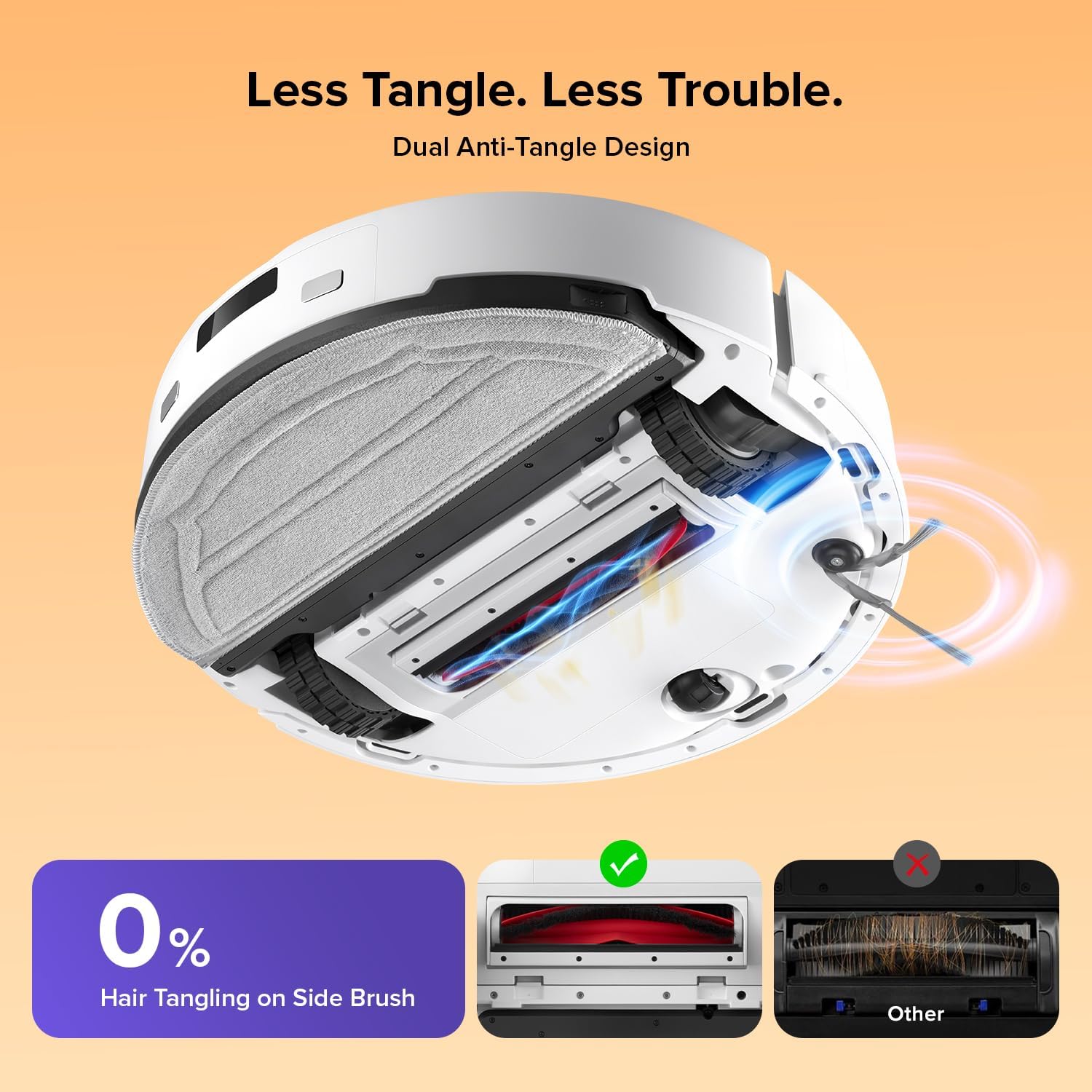 Detalle de roborock Q10 S5 Robot Vacuum and Mop, 10,000 Pa Suction, Auto-Lifting Mop