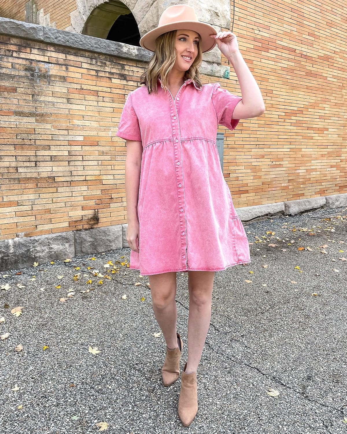 Detalle de GRAPENT Denim Dress for Women 85% cotton