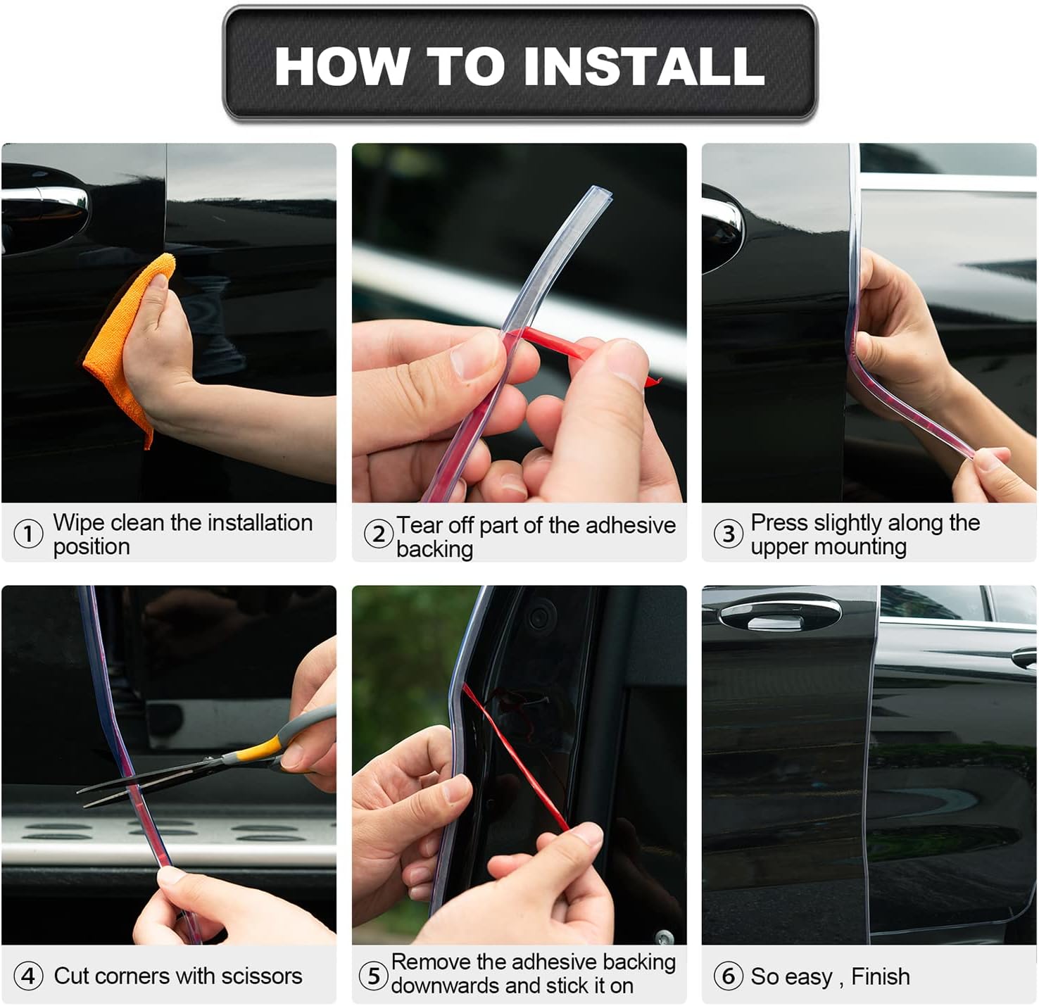 Detalle de MRCPRIAN Transparent Widen Car Door Edge Protector