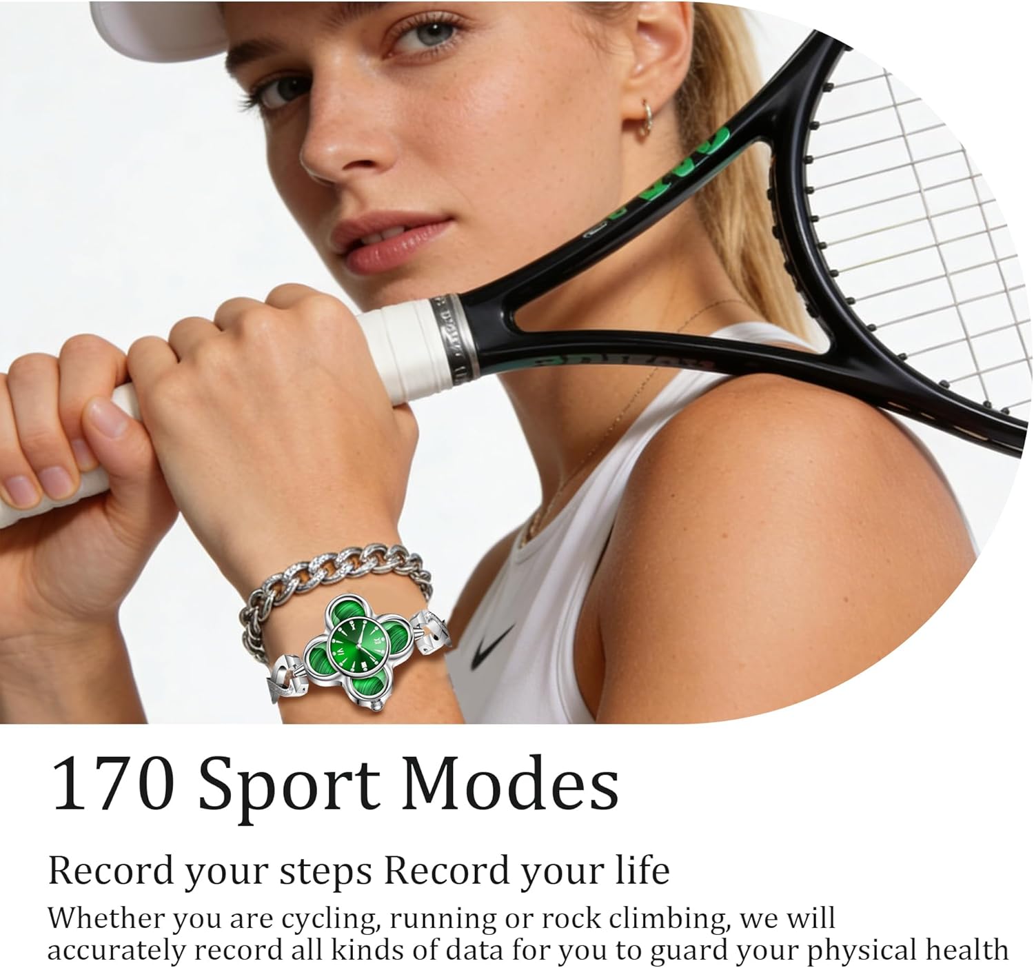 Thumbnail 5 de Bracelet Connecté Trèfle à Quatre Feuilles IP68 – Montre Fitness Élégante et Puissante