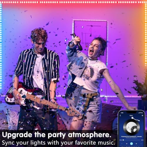 Detalle de Keepsmile 10M LED Strip Lights with Music Sync, Bluetooth App Control, RGB Colour Changing Indoor Lighting