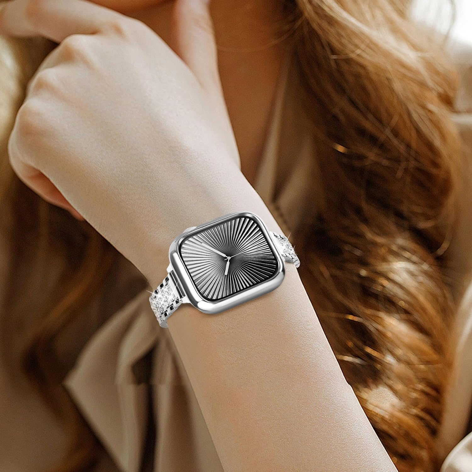 Detalle de JR.DM JRDM-WB-1032 40mm TPU Apple Watch Case, Silver Flexible Bumper