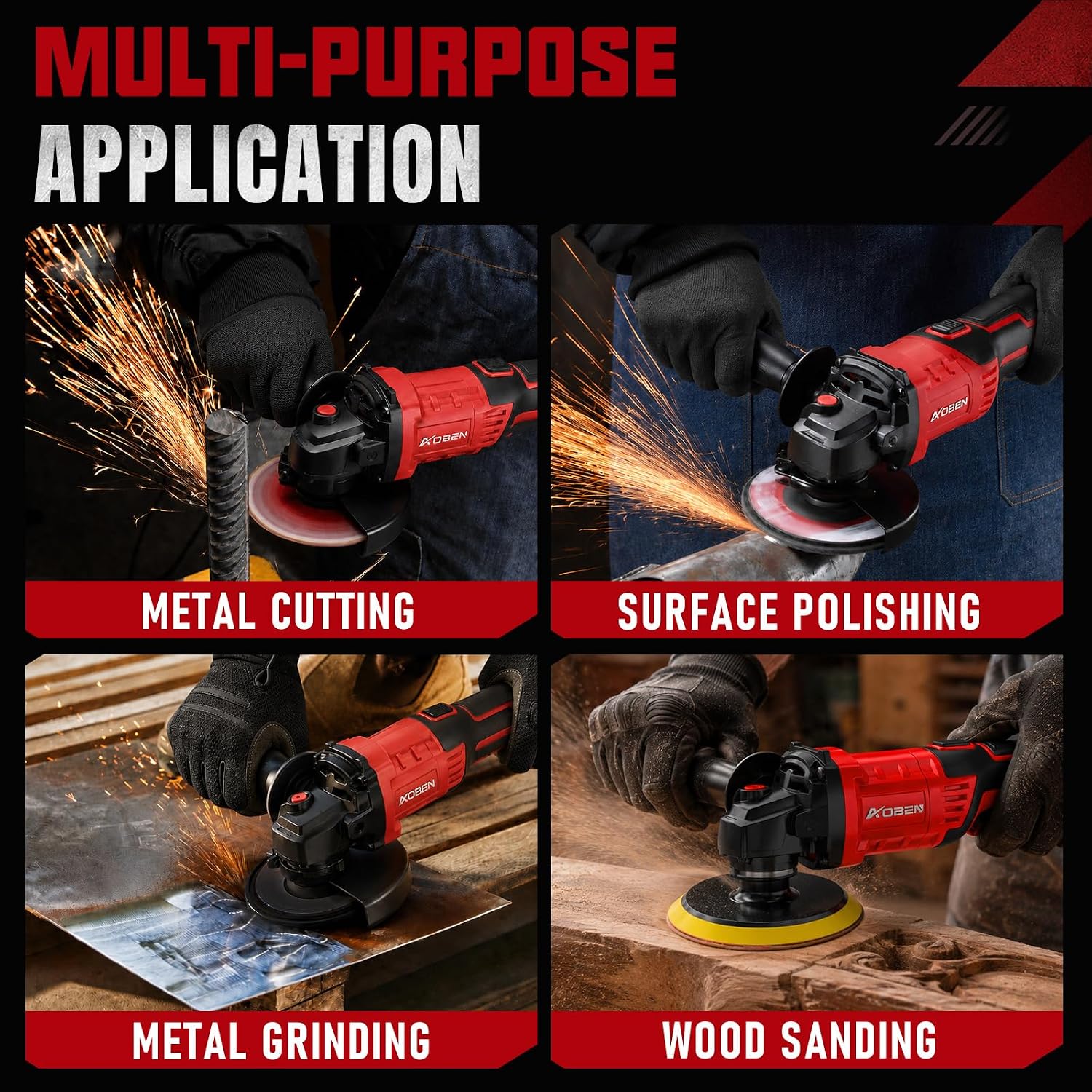 Thumbnail 6 de AOBEN 21V Cordless Angle Grinder, 4-1/2-Inch Brushless, 3-Speed