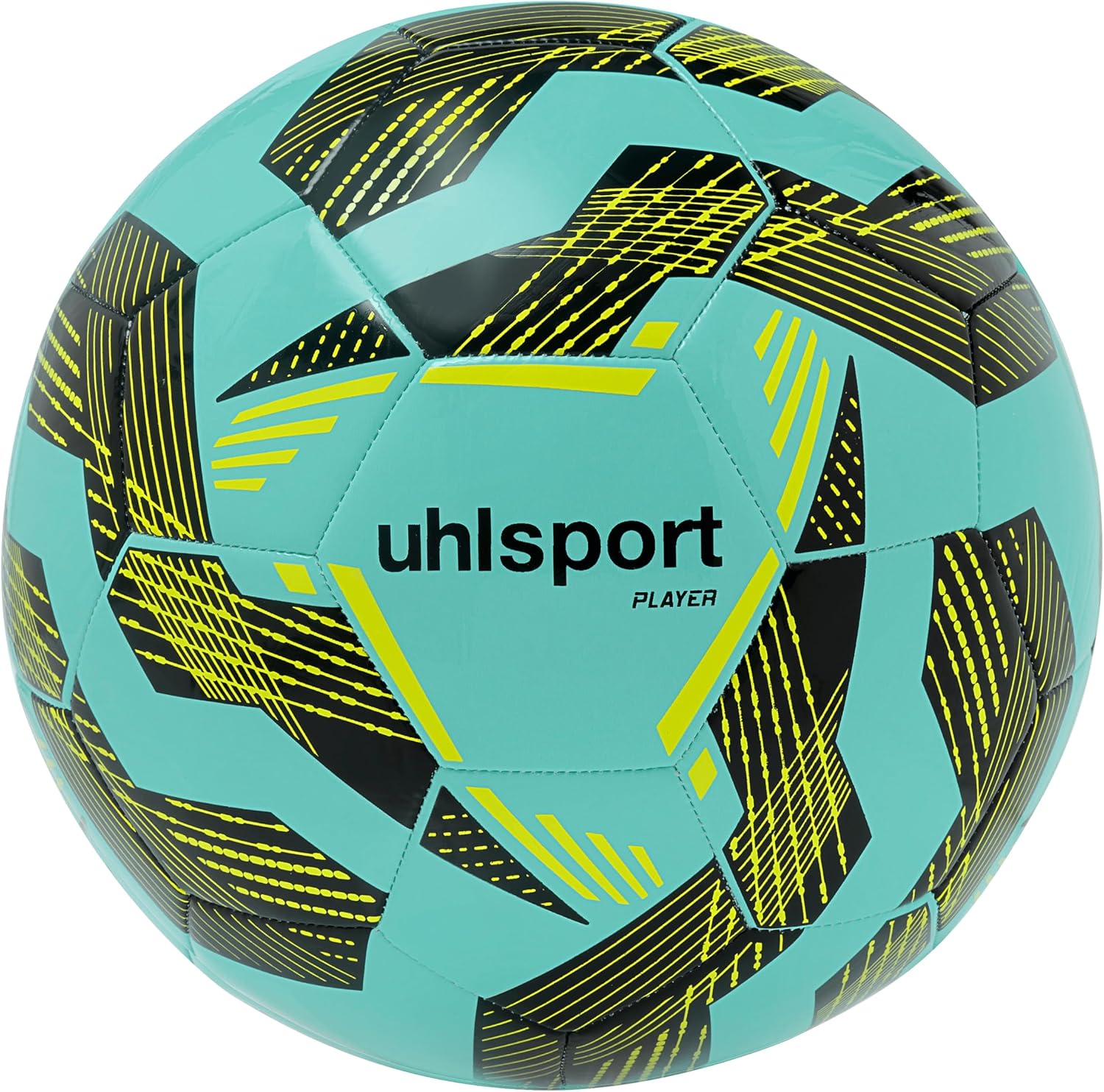 Detalle de uhlsport Player Football Ballon de Football Taille 5 - Fluo Rouge/Argent/Cyan