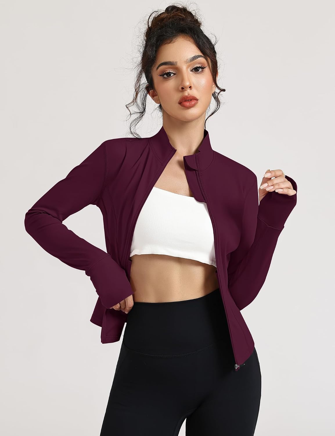 Detalle 2 de Women's Workout Jacket, 85% Polyester / 15% Spandex