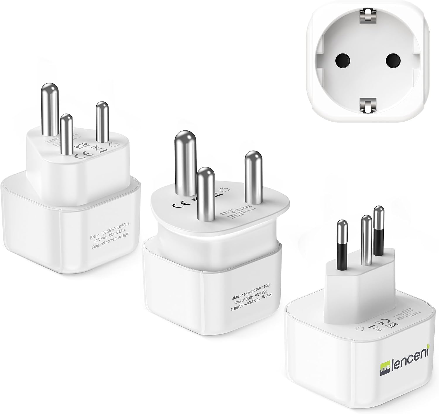Detalle de LENCENT Adaptateur Type D M N 2500W 🔌