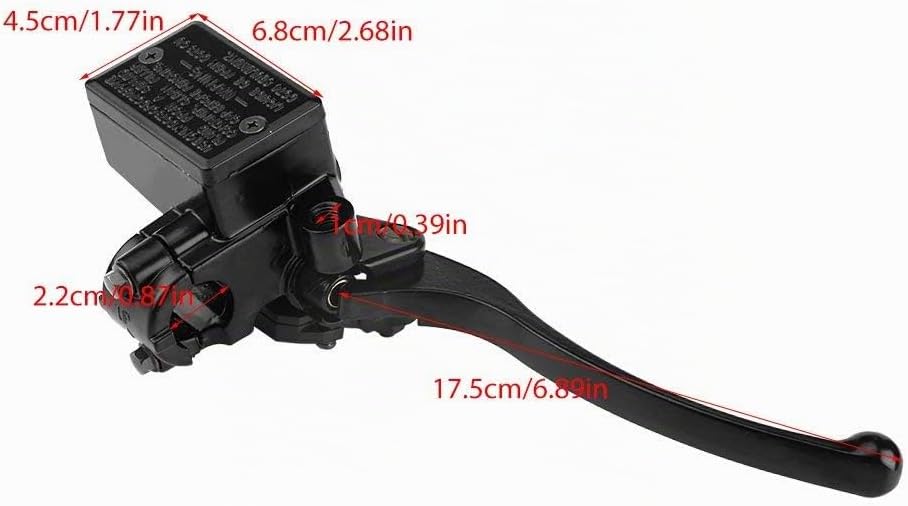 Detalle 1 de EBTOOLS huvudbromscylinder fram, höger, i svart aluminium för 7/8 tum styre