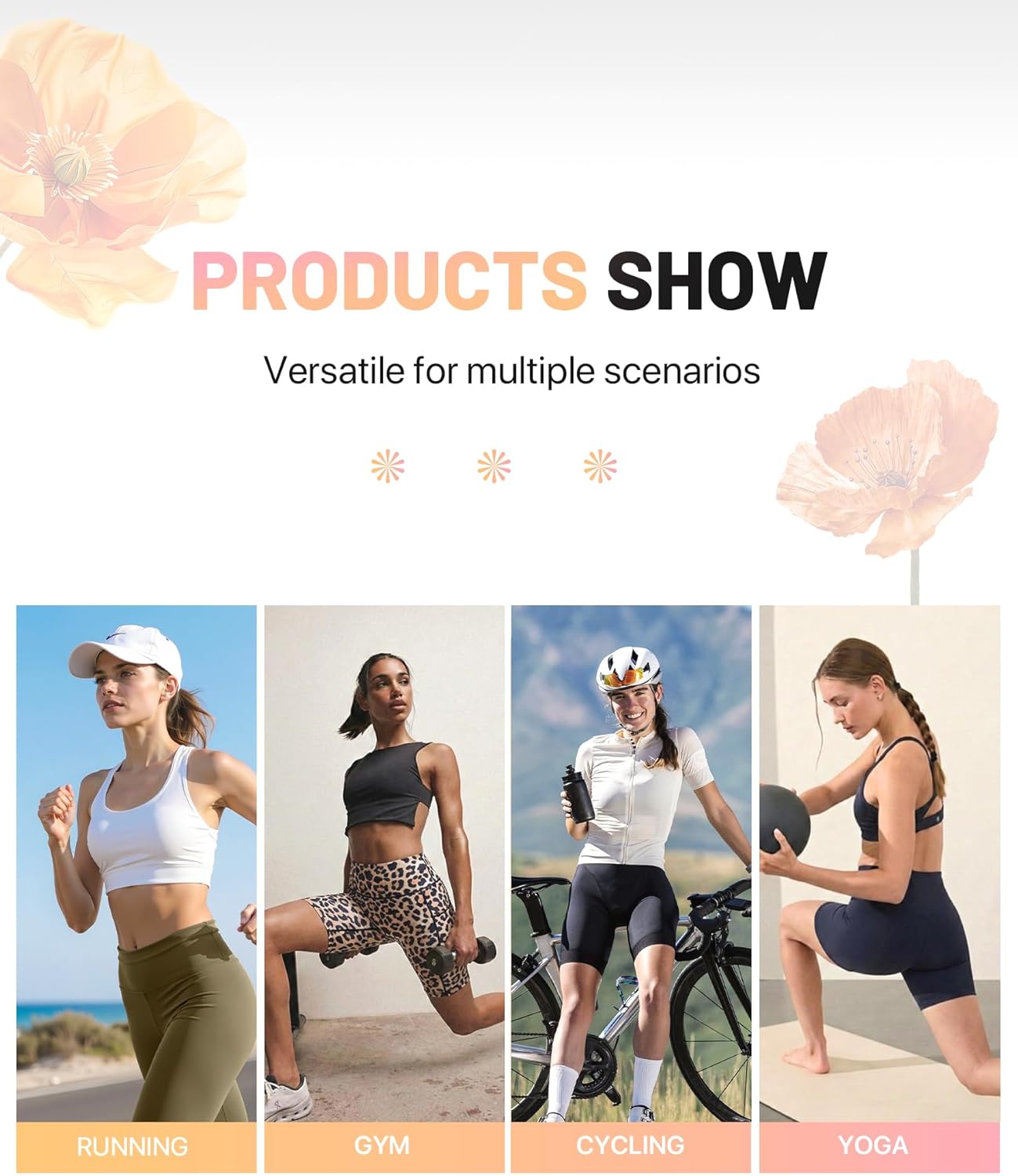 Detalle de SIMIYA High Waist Cycling Shorts for Women with Tummy Control, Stretch & Pockets