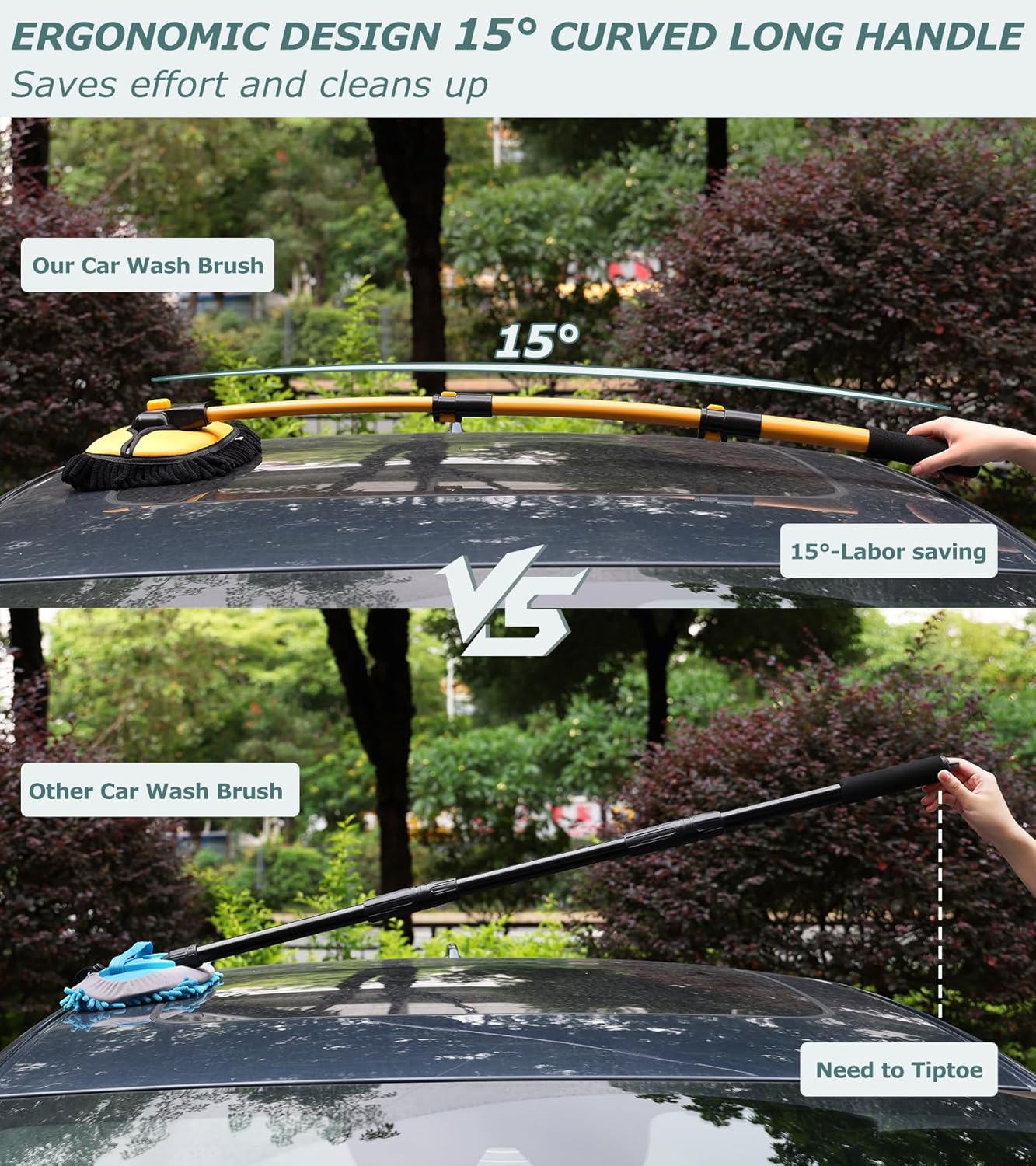 Thumbnail 1 de innhom 15° Curve Car Wash Brush 50-102cm