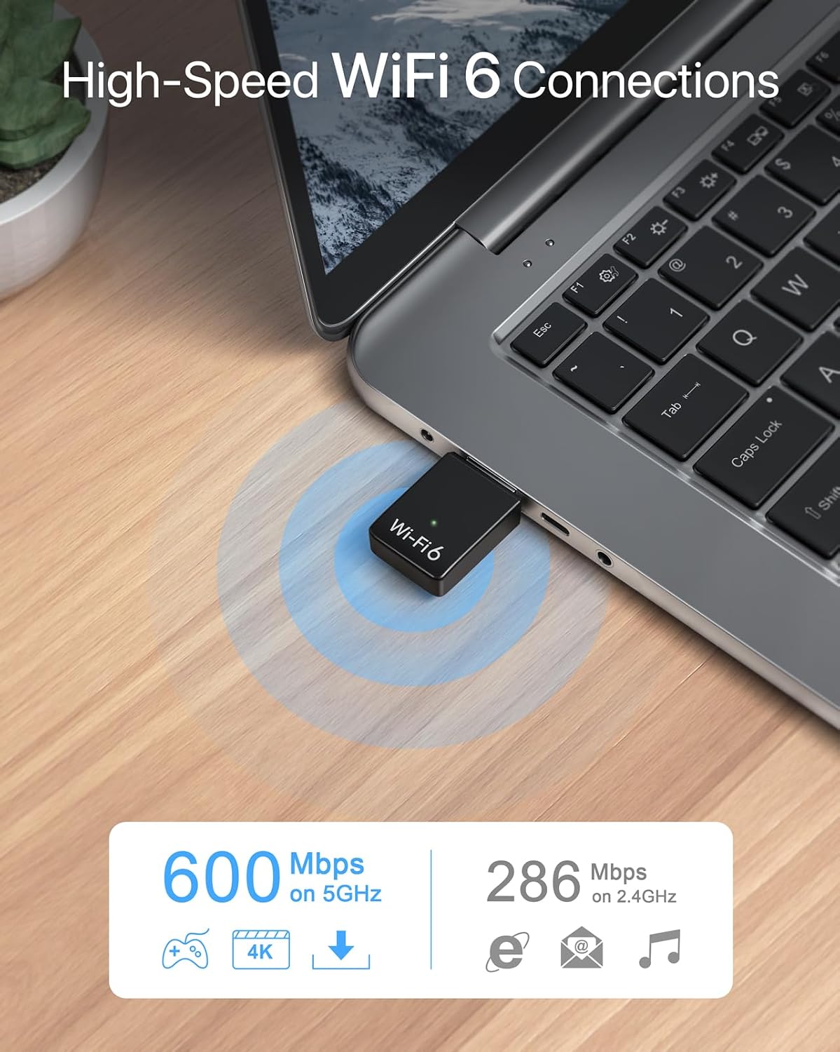 Thumbnail 1 de BrosTrend AX900 WiFi 6 USB dual band