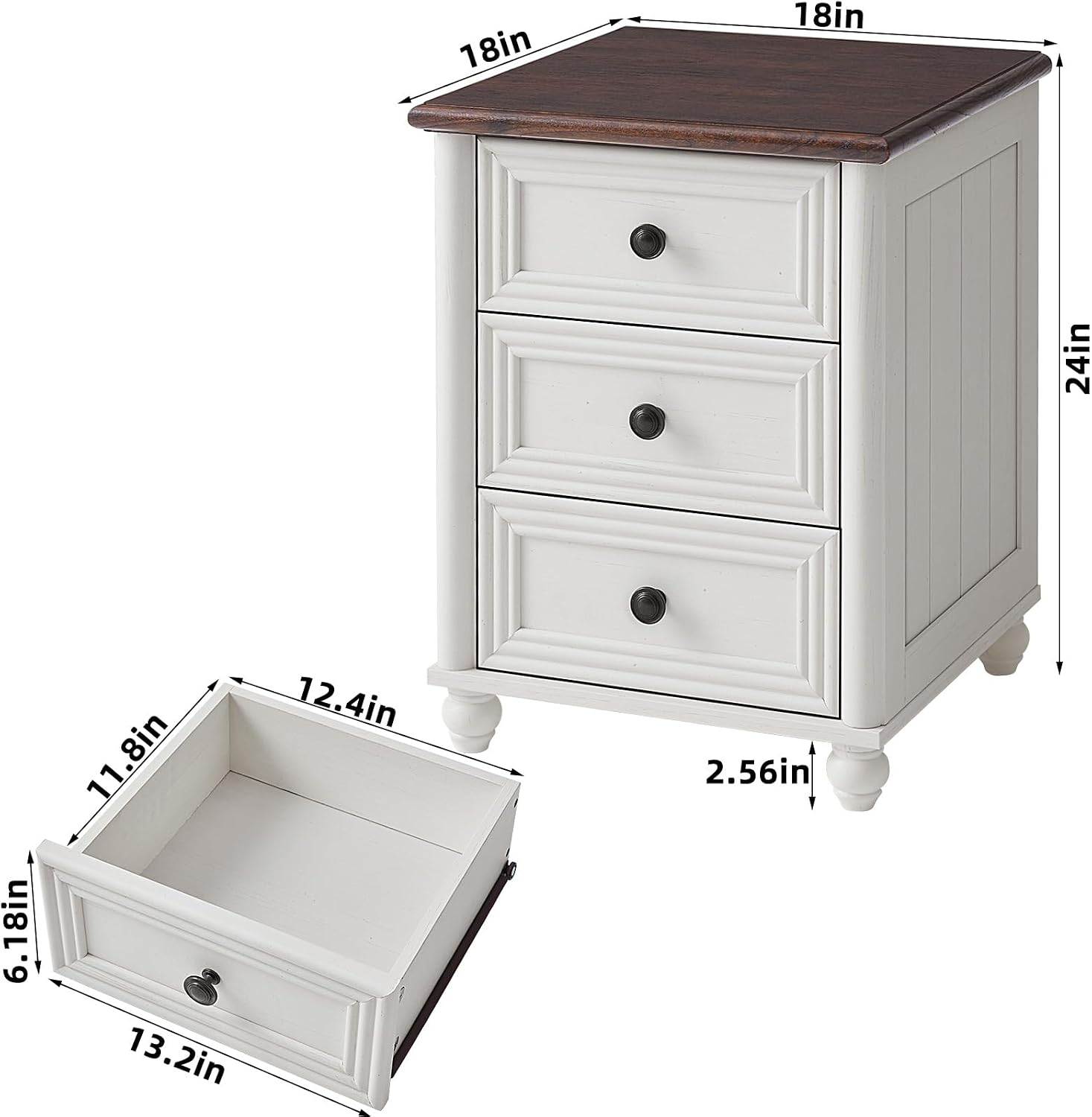 Detalle de RWYHG Nightstand with 3 Drawers