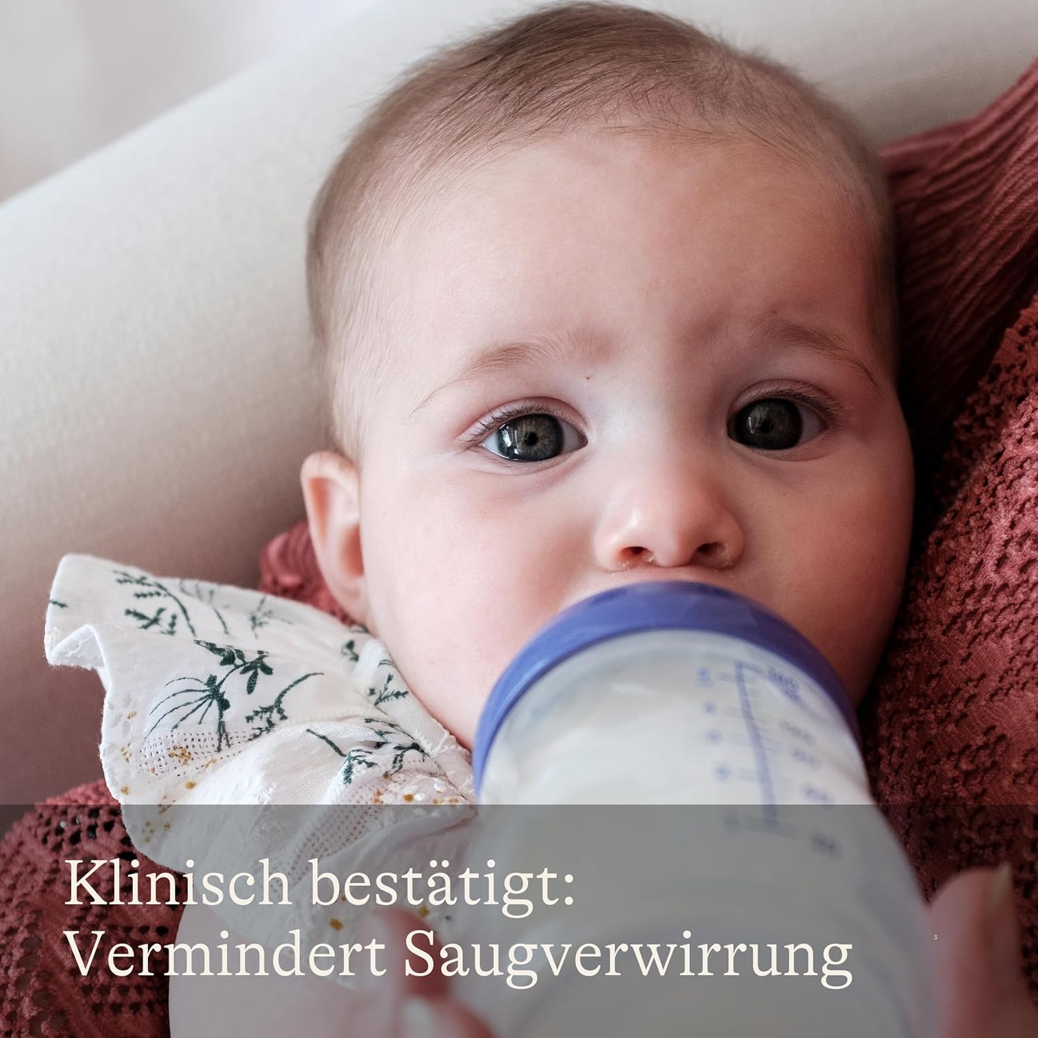 Detalle de Lansinoh Babyflaschen mit NaturalWave Sauger Gr. S – Doppelpack 160 ml, kompaktes Design, stapelbarer Deckel