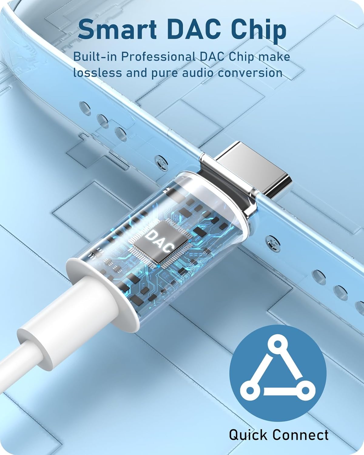 Detalle de USB-C Kopfhörer mit Kabel für iPhone 15/16/17 Pro Max & iPad Pro – In-Ear, Mikrofon, Lautstärkeregler, USB-C