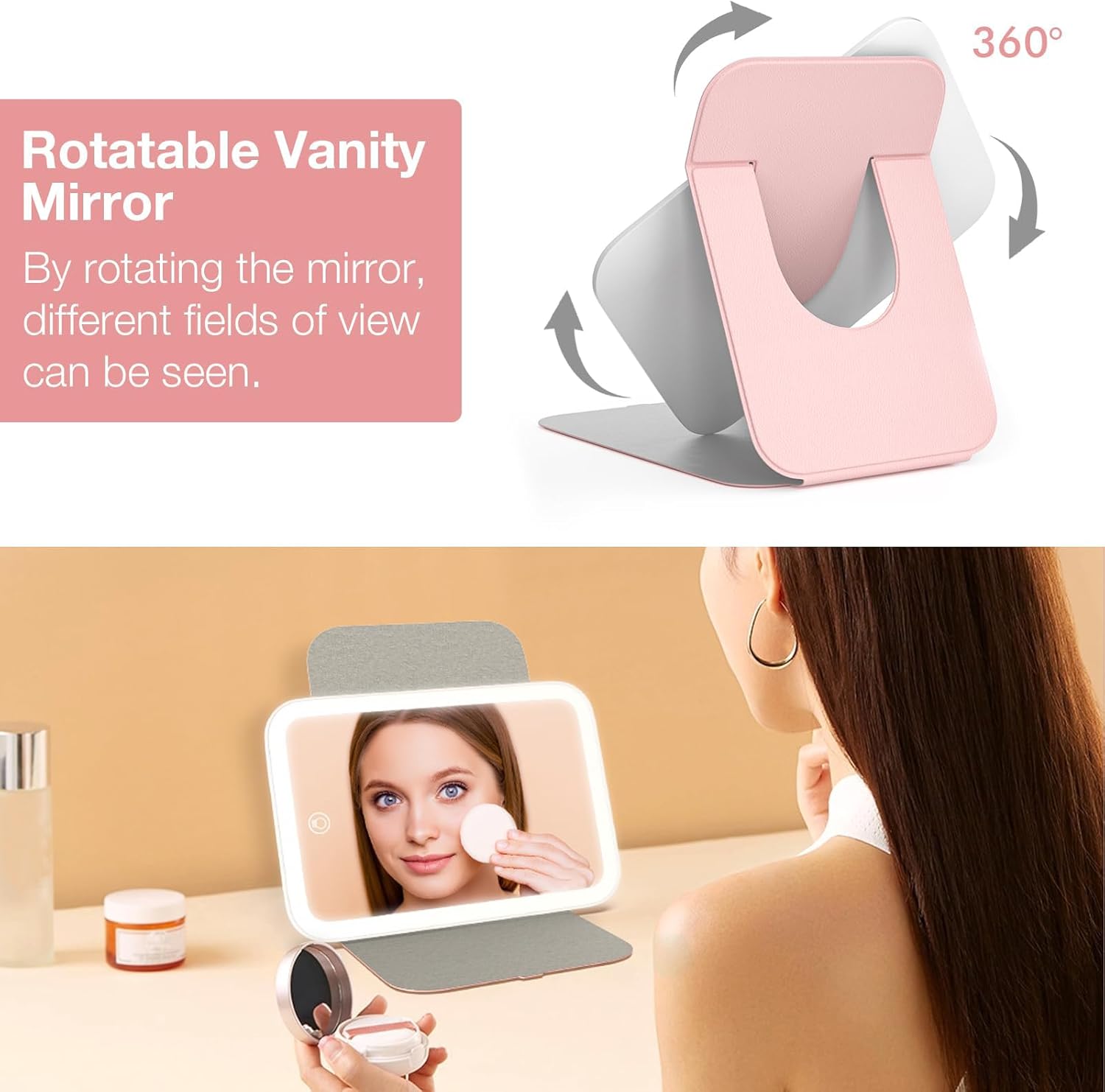 Detalle 2 de Kintion Travel Makeup Mirror 60 LEDs ๐