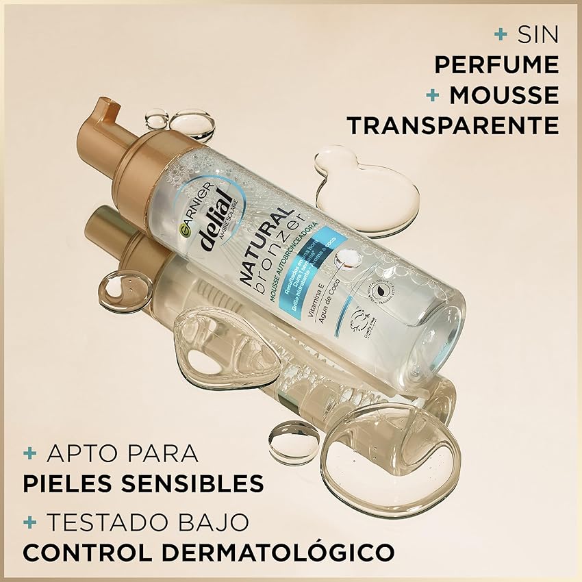 Thumbnail 4 de GARNIER DELIAL Mousse Autobronceadora Natural 🌴 Pieles Sensibles 200 ml
