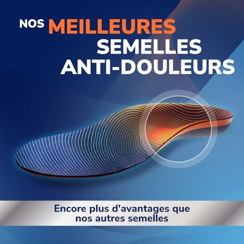 Detalle de Dr. Scholl’s Semelles Orthopédiques Advanced – Aides à la voûte et au soutien pour chaussures de travail (43,5–44), jusqu’à 150 kg