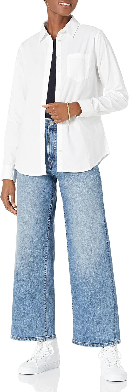 Thumbnail 4 de Amazon Essentials women’s regular-fit long-sleeve poplin button-down shirt