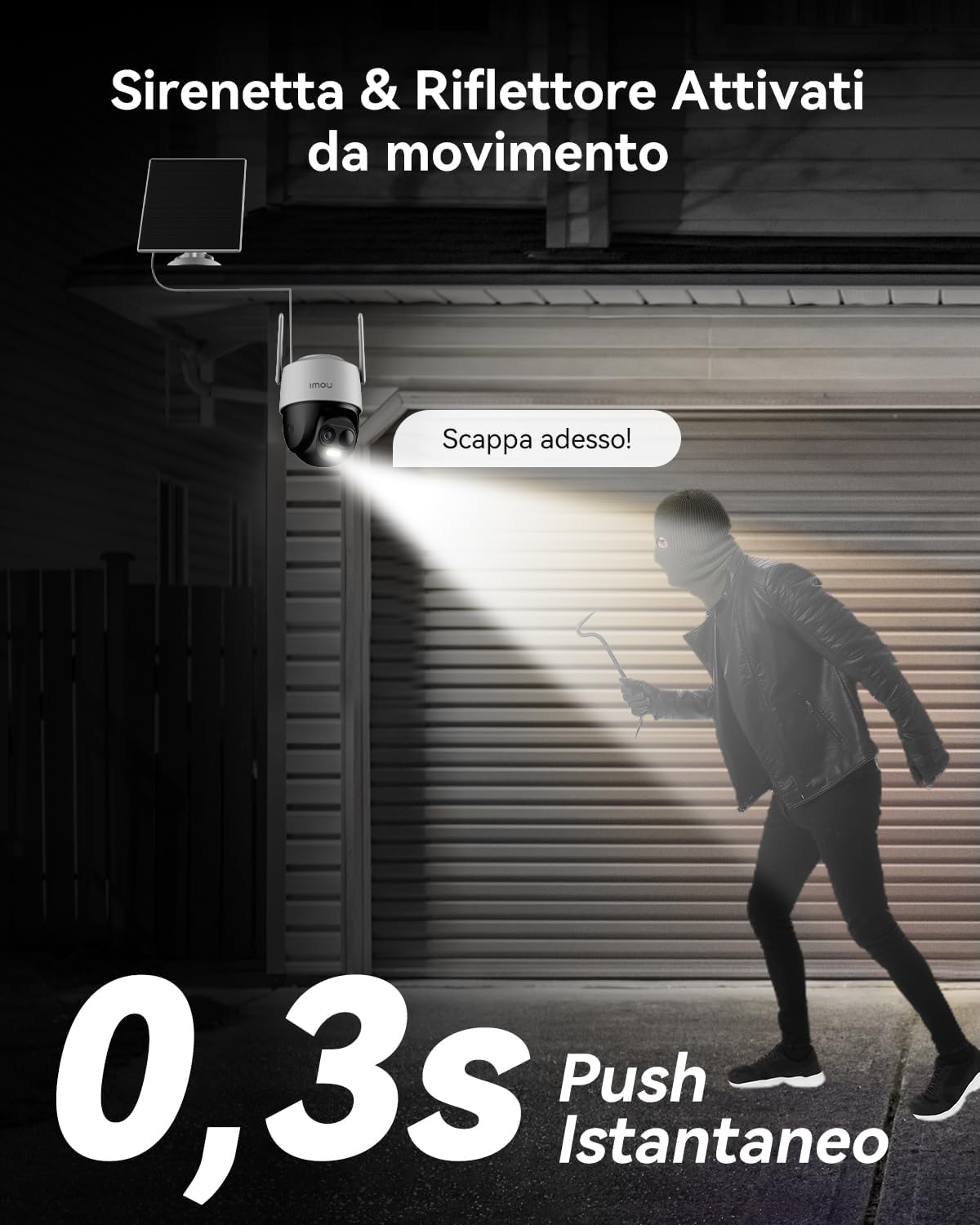 Thumbnail 4 de Imou 2K Telecamera da Esterno WiFi Solare 360° PTZ con batteria da 5000 mAh, PIR/Veicoli e visione notturna a colori