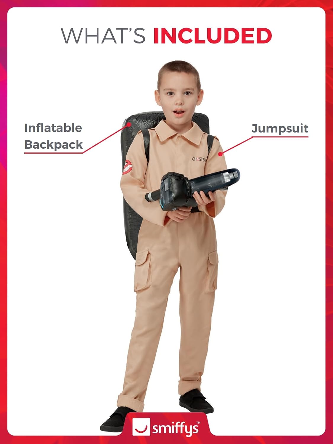 Detalle 2 de SMIFFYS Costume Ghostbusters bambino ðŸŽ