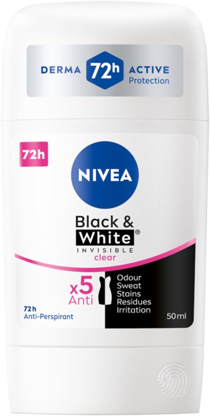 Detalle de NIVEA Antitraspirante in stick trasparente bianco e nero – 50 ml