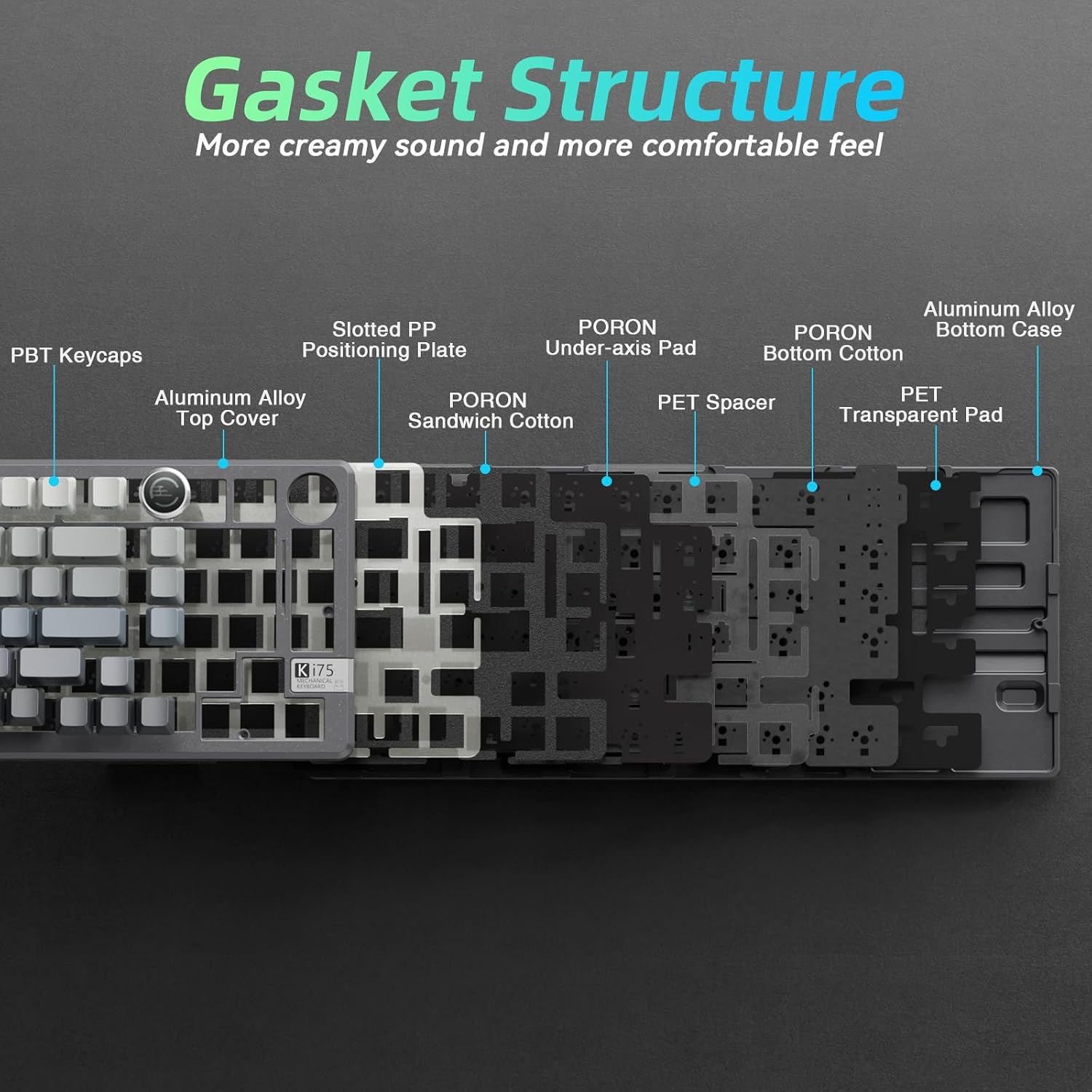 Thumbnail 6 de CORBOBO KI75 75% Mechanical Keyboard, Aluminum, Tri-Mode, Hot-Swappable