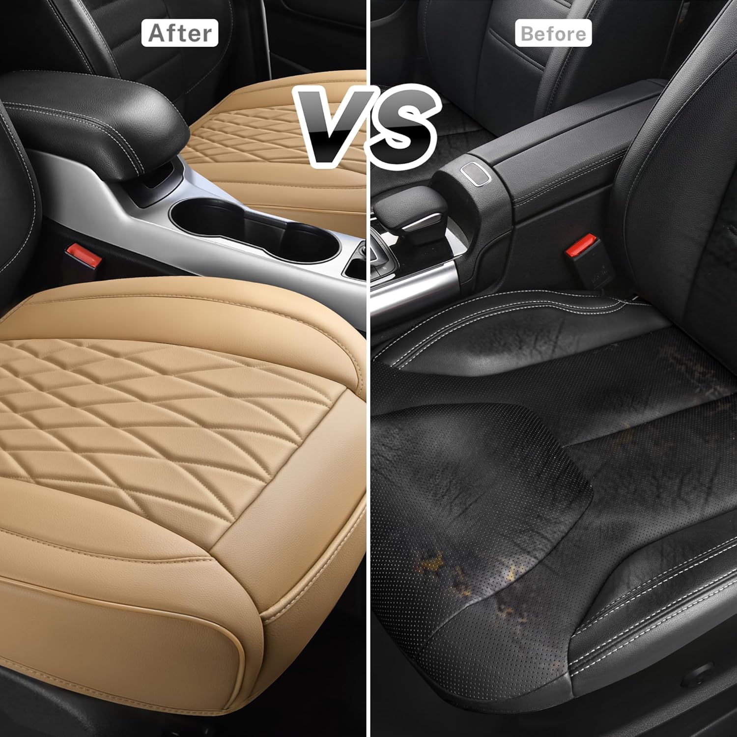 Thumbnail 5 de CAR PASS 2 Pack Leather Front Seat Covers, Waterproof