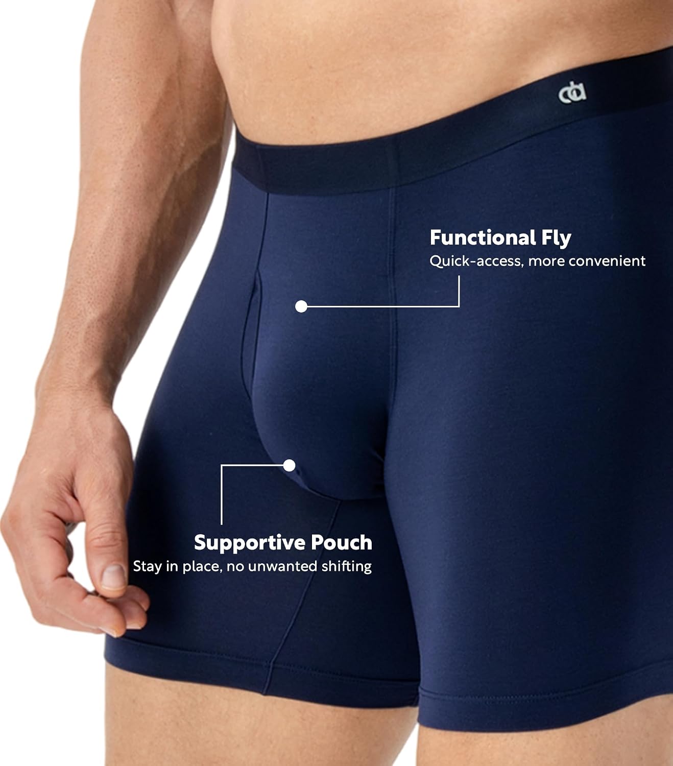 Detalle de DAVID ARCHY Modal Boxer Briefs, Slim Fit, 6.5