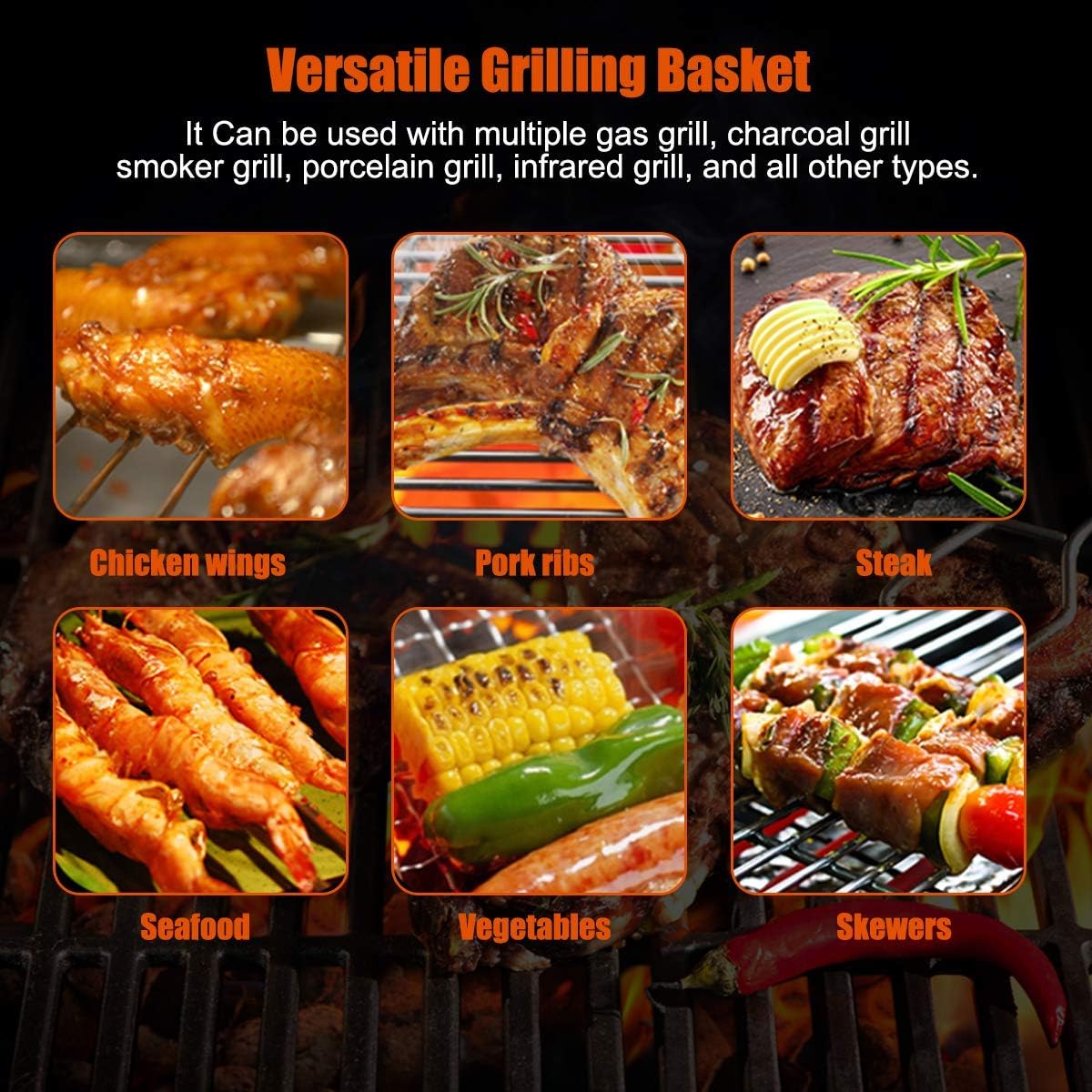 Thumbnail 4 de Pecco BBQ Grilling Basket 32x22cm 🍽