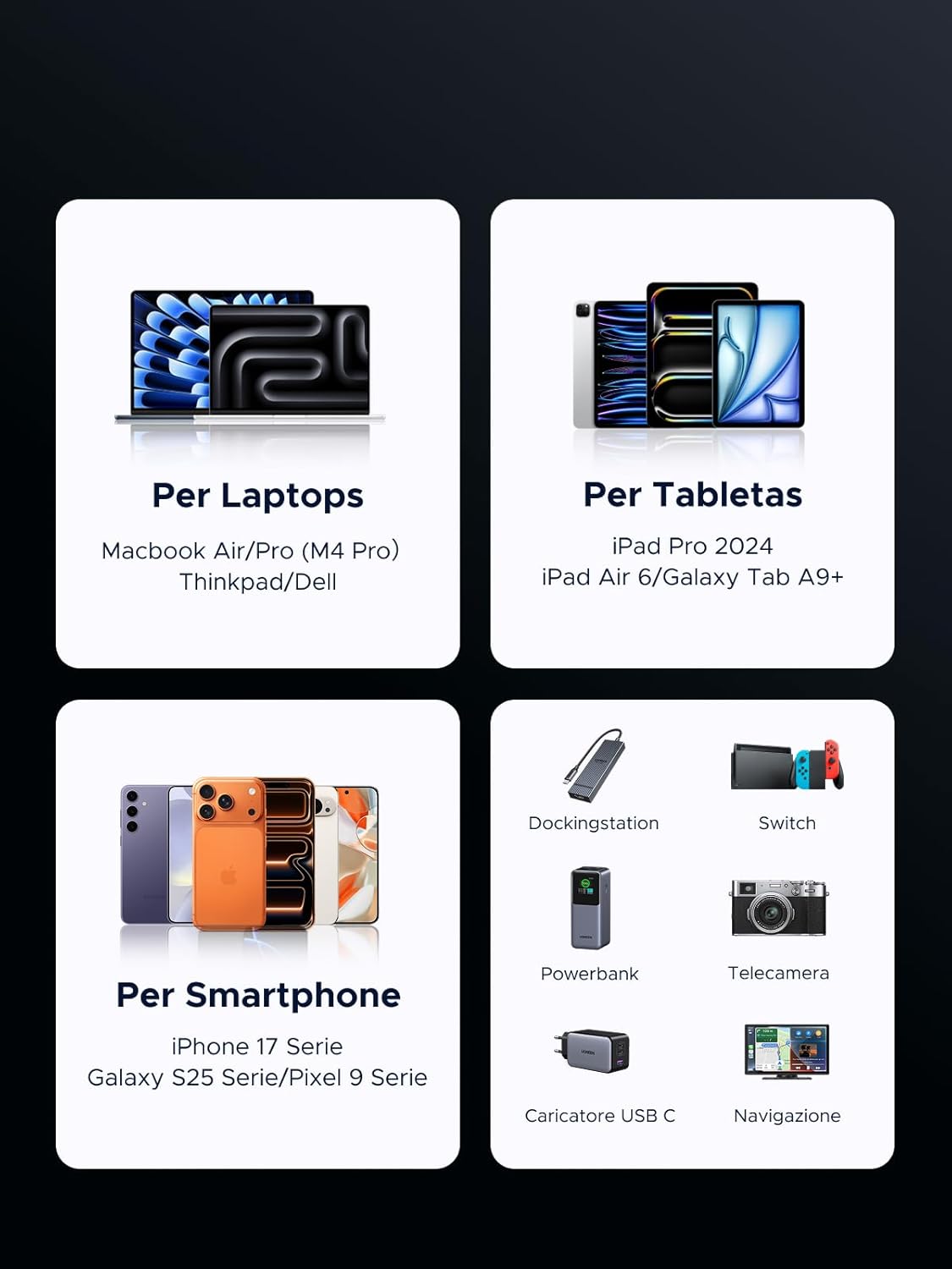 Thumbnail 4 de UGREEN Cavo USB‑C 1 m 8K@60Hz USB4 Gen3 40Gbps 240W