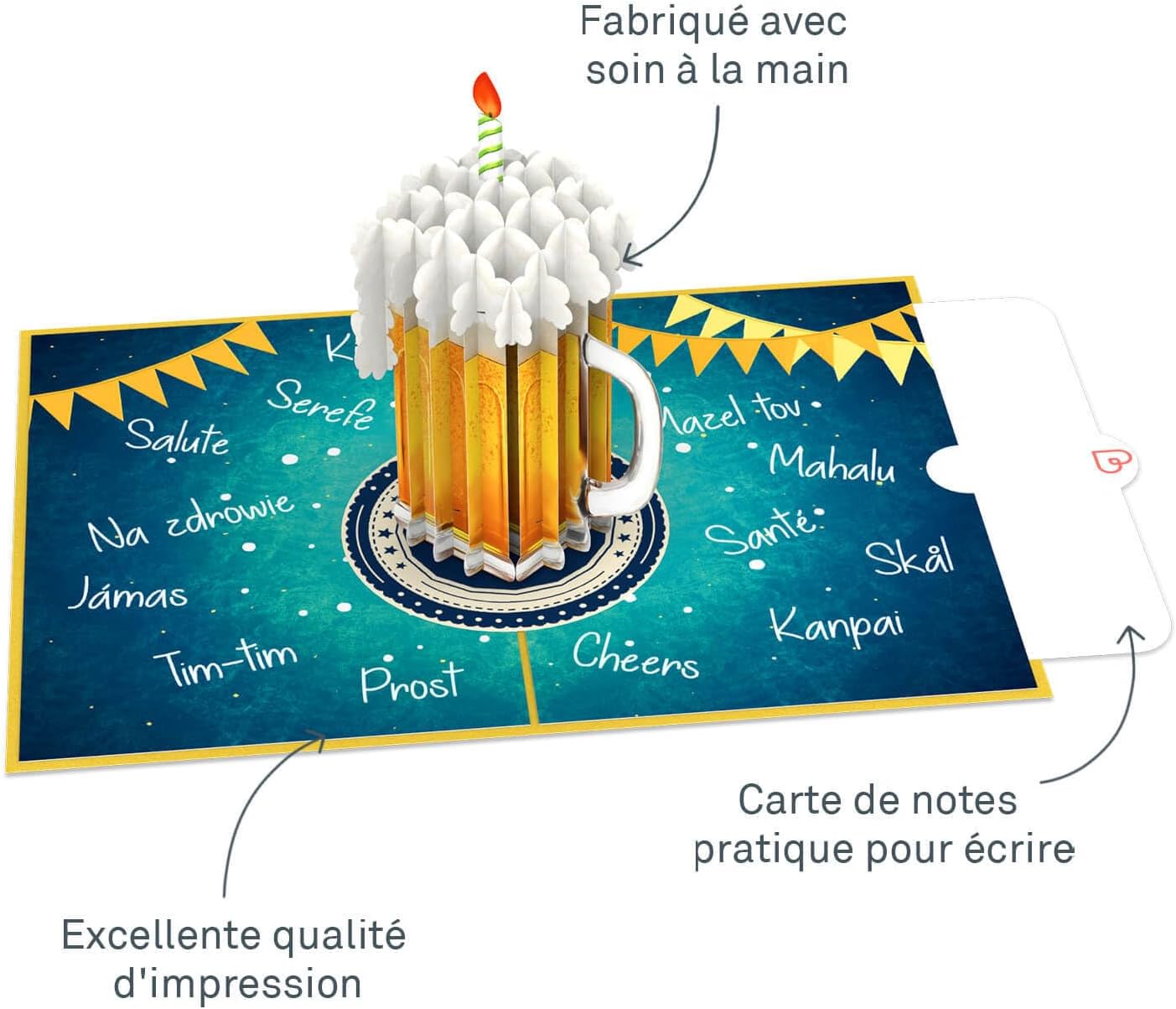 Thumbnail 1 de papercrush® Carte pop-up « Happy Beerthday » — carte d’anniversaire 3D avec bière