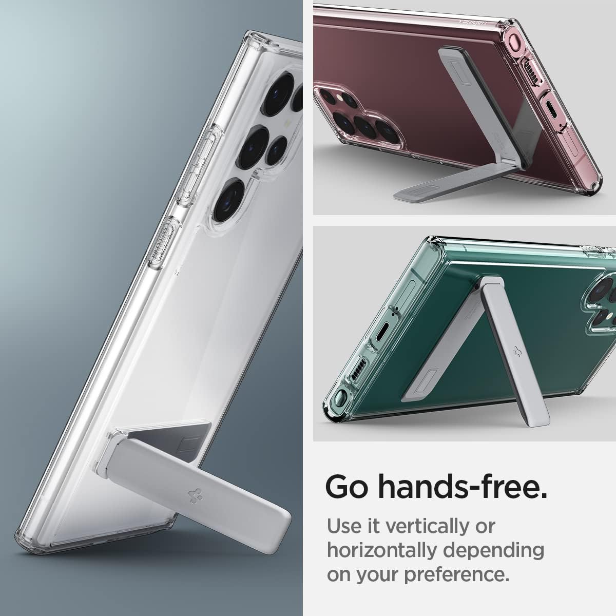 Thumbnail 3 de Spigen Ultra Hybrid S pour Samsung Galaxy S22 Ultra 5G – coque transparente à structure hybride