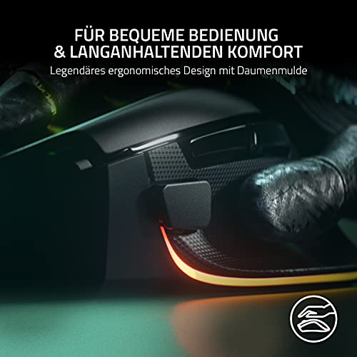 Detalle de Razer Basilisk V3 – Kabelgebundene Gaming Maus mit 11 Tasten, neigbarem HyperScroll und Chroma RGB