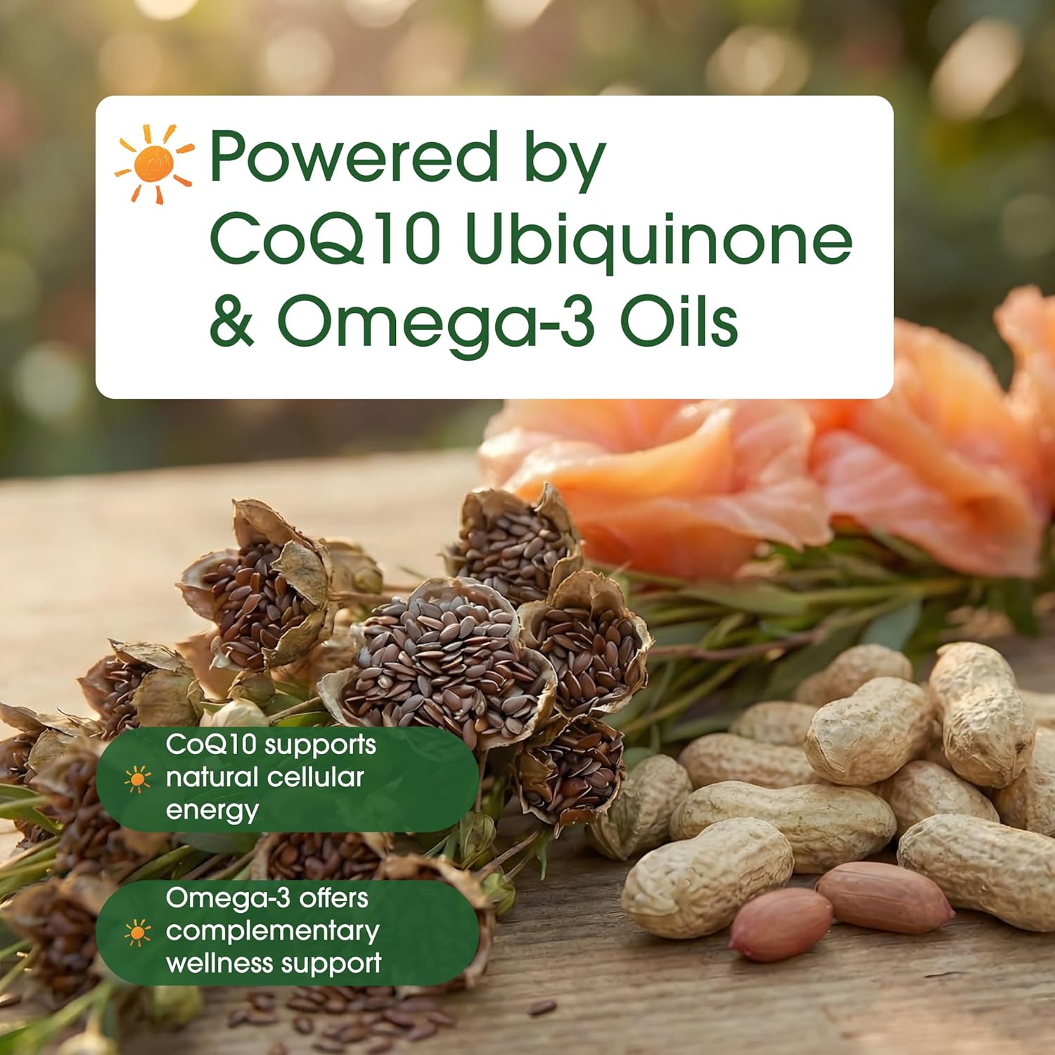 Detalle de NatureBell CQ200C CoQ10 400mg with Omega-3, 240 Vegetarian Capsules