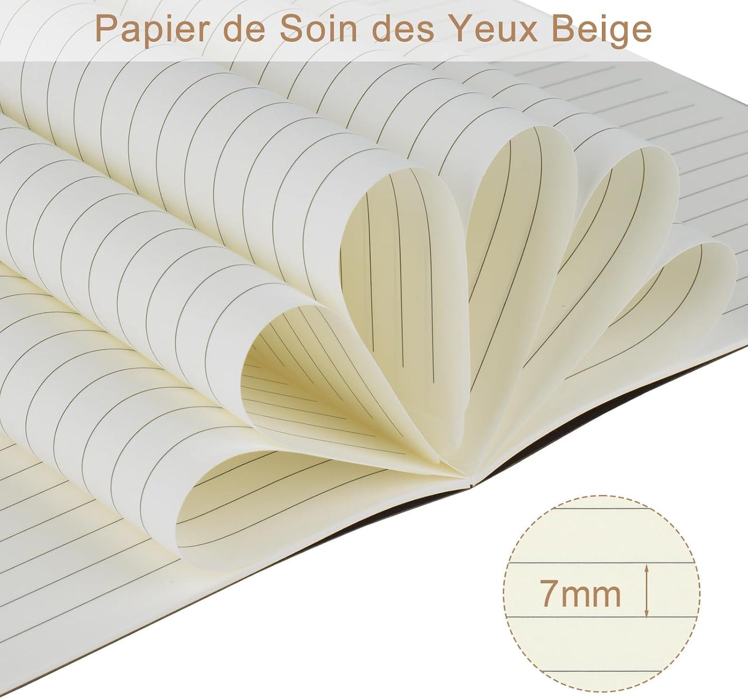 Thumbnail 4 de ZCZN A5 Cahiers Lignés - Lot de 12 blocs kraft brun, 60 pages chacun