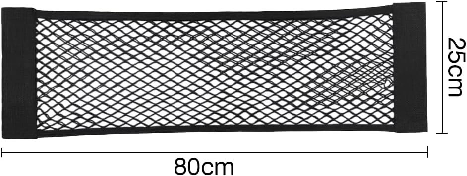 Thumbnail 1 de YOFADCI Filets de rangement pour coffre de voiture 80 x 25 cm (2 pièces) avec velcro et autocollants magiques